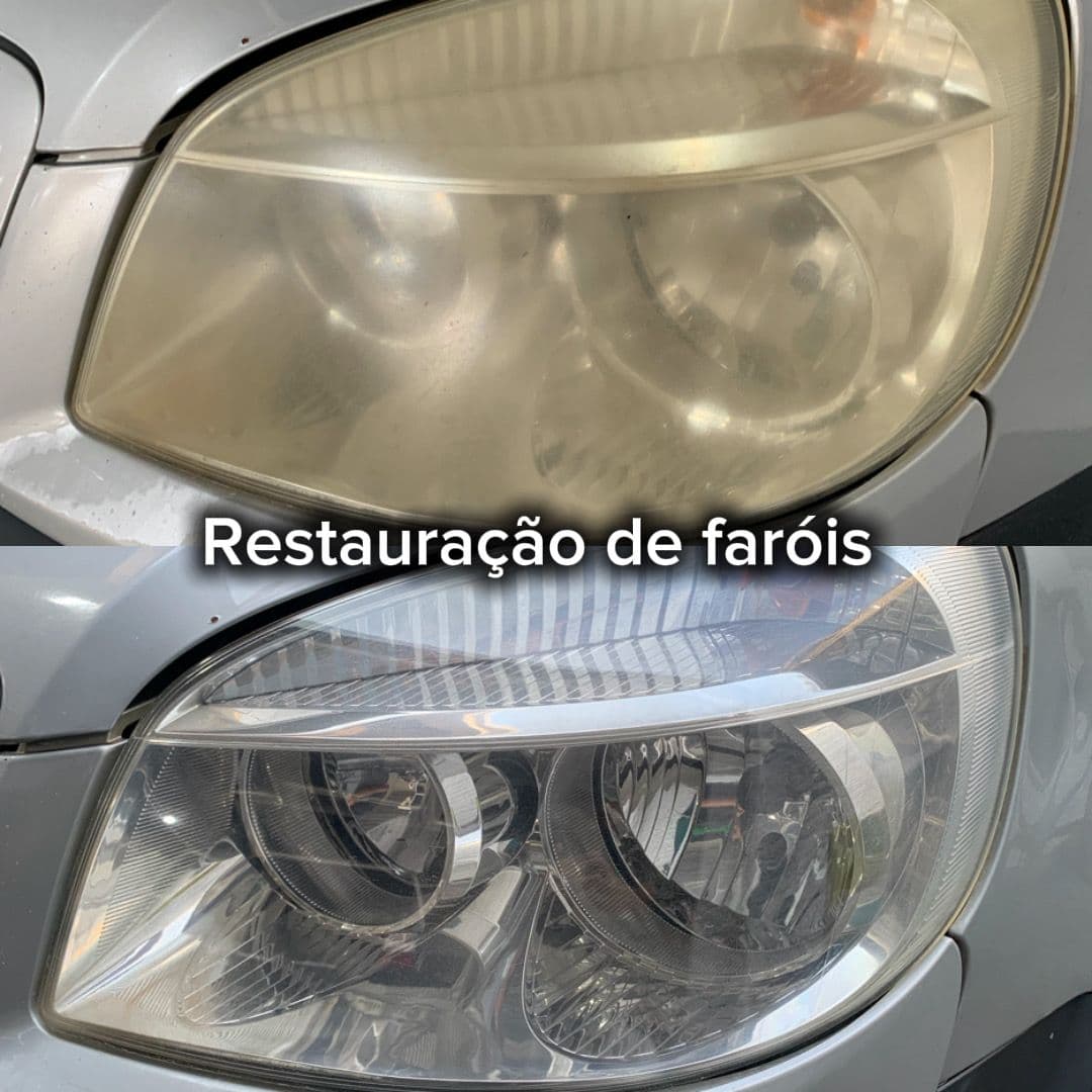 Restauração de Farol - antes e depois Studio Car