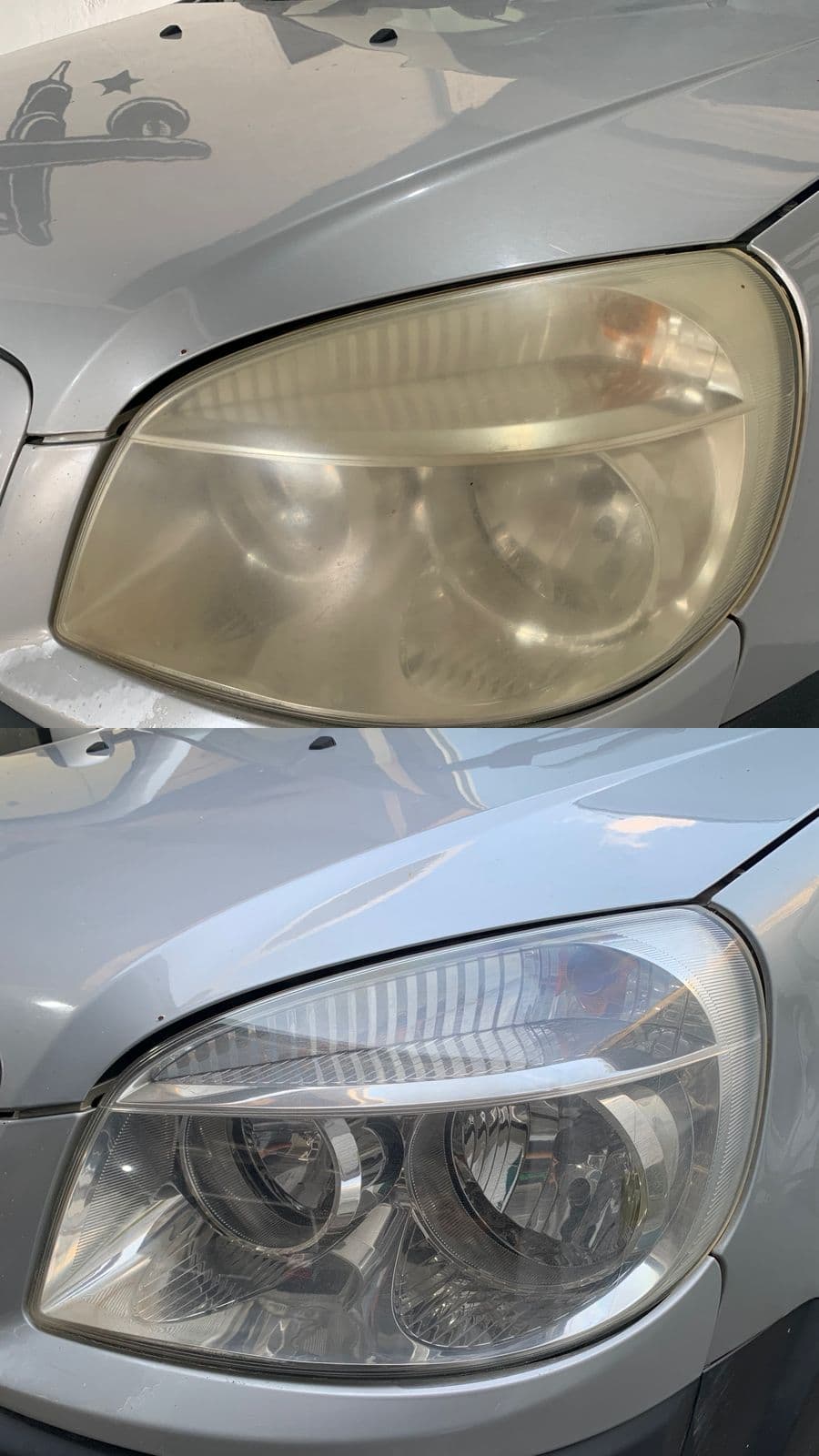Restauração de Farol - antes e depois Studio Car